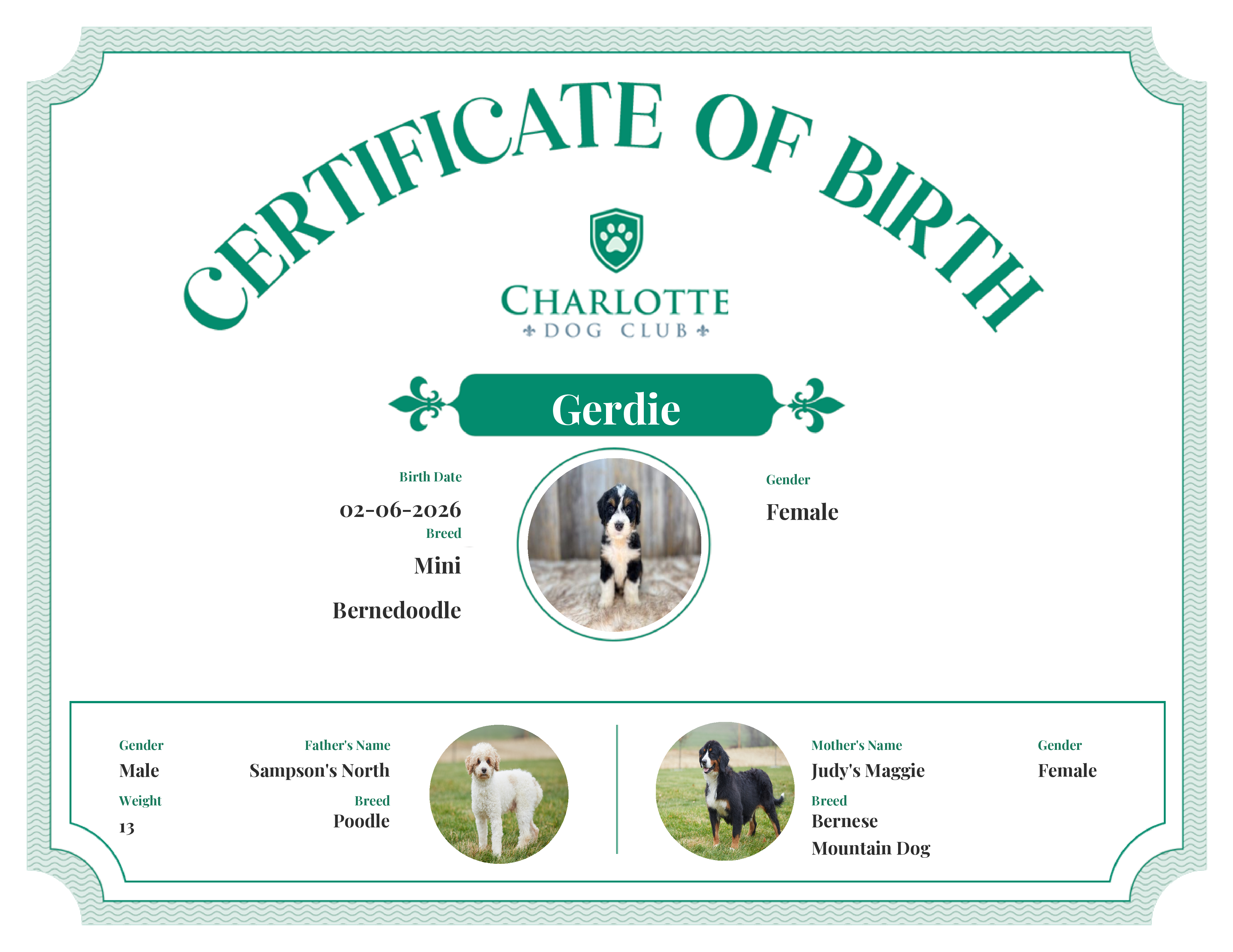 Gerdie's Birth Certificate