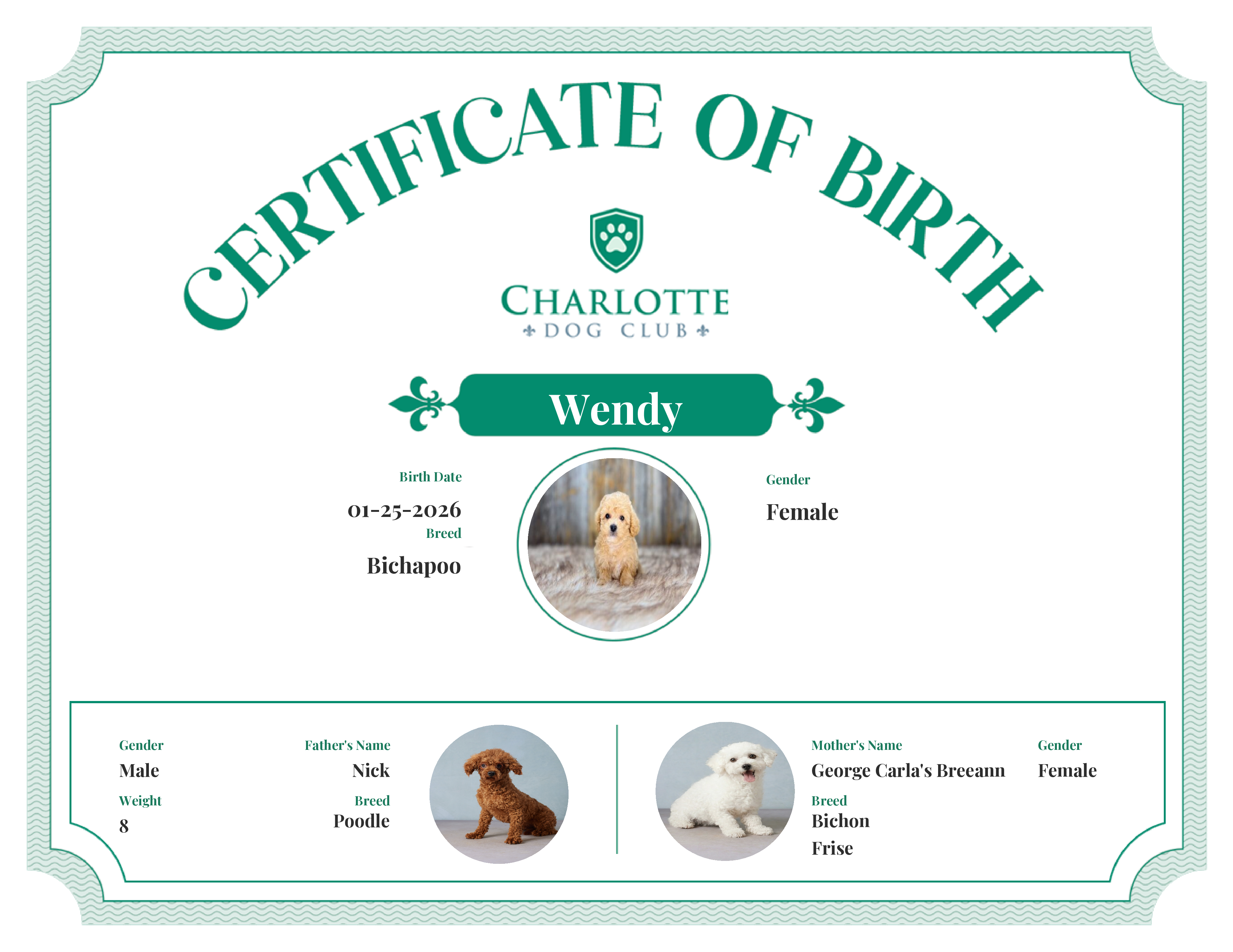 Wendy's Birth Certificate