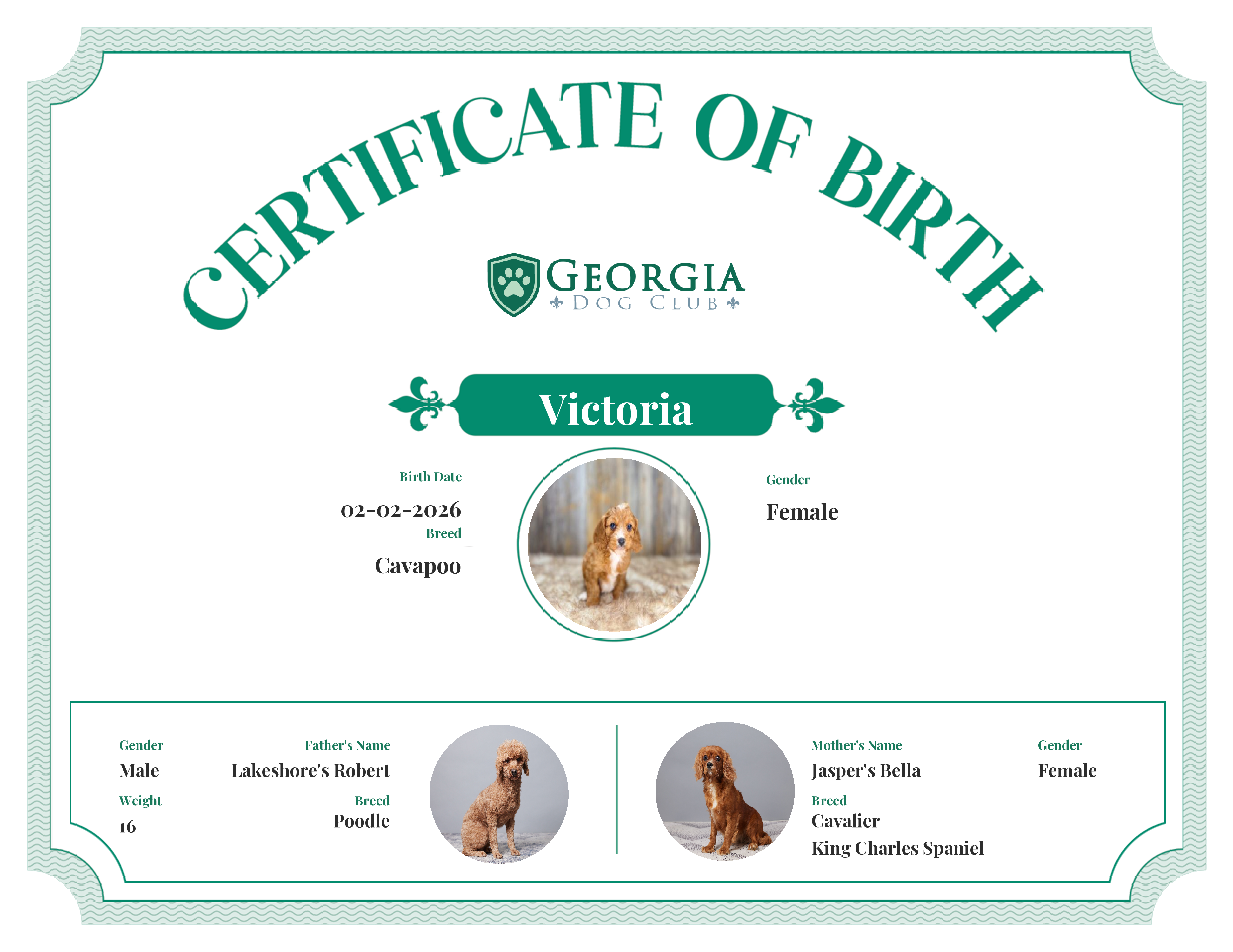 Victoria's Birth Certificate
