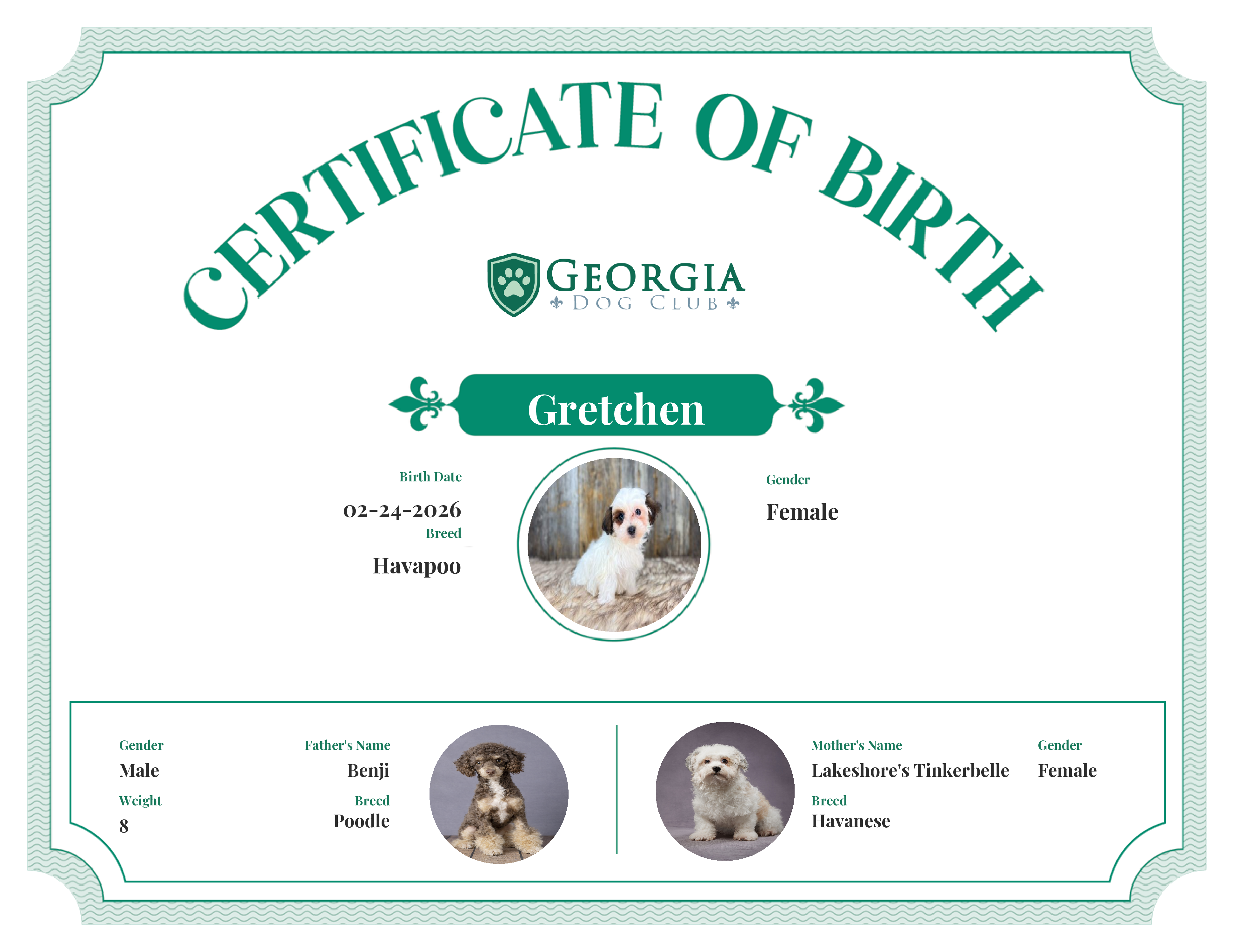 Gretchen's Birth Certificate