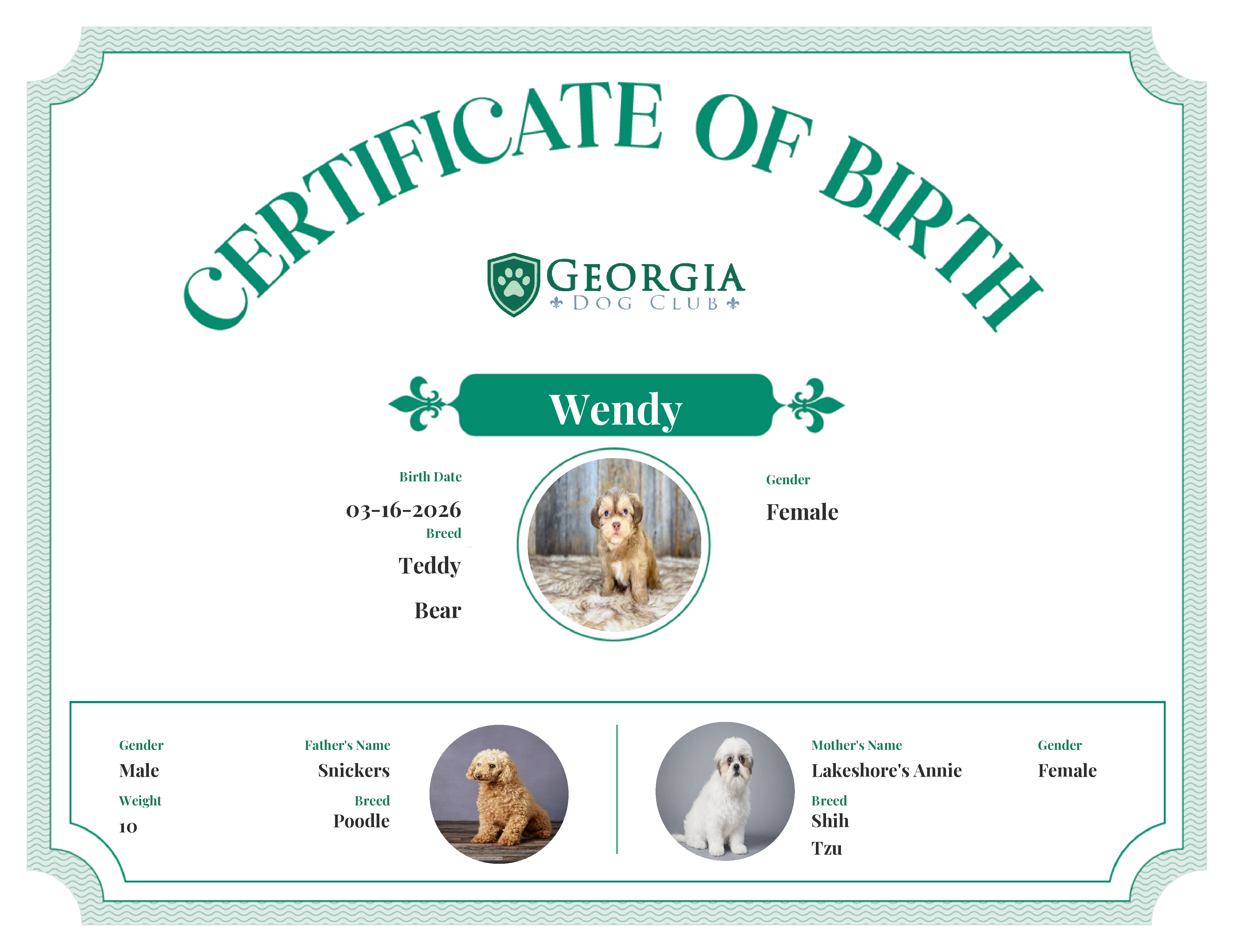 Wendy's Birth Certificate
