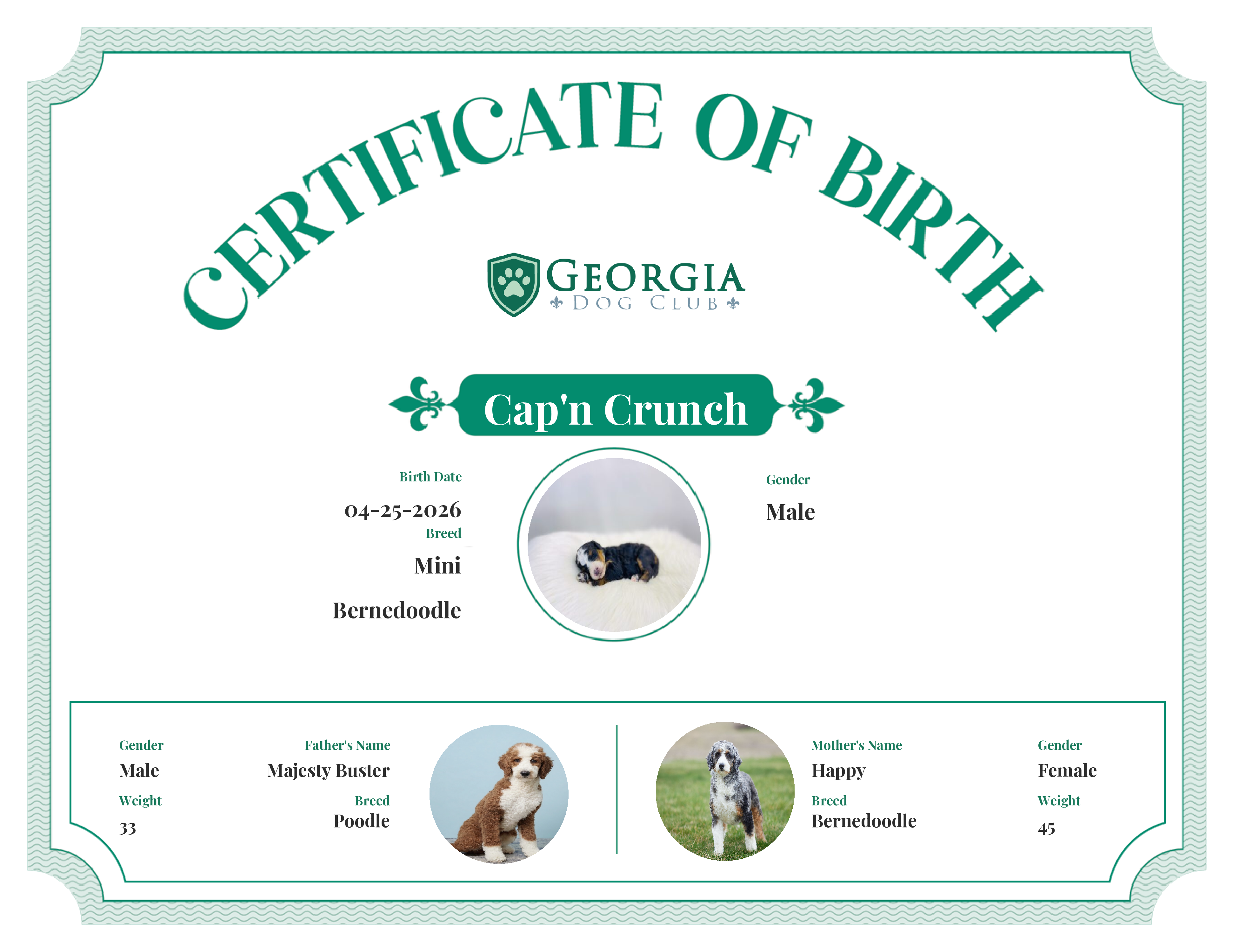 Cap'n Crunch's Birth Certificate
