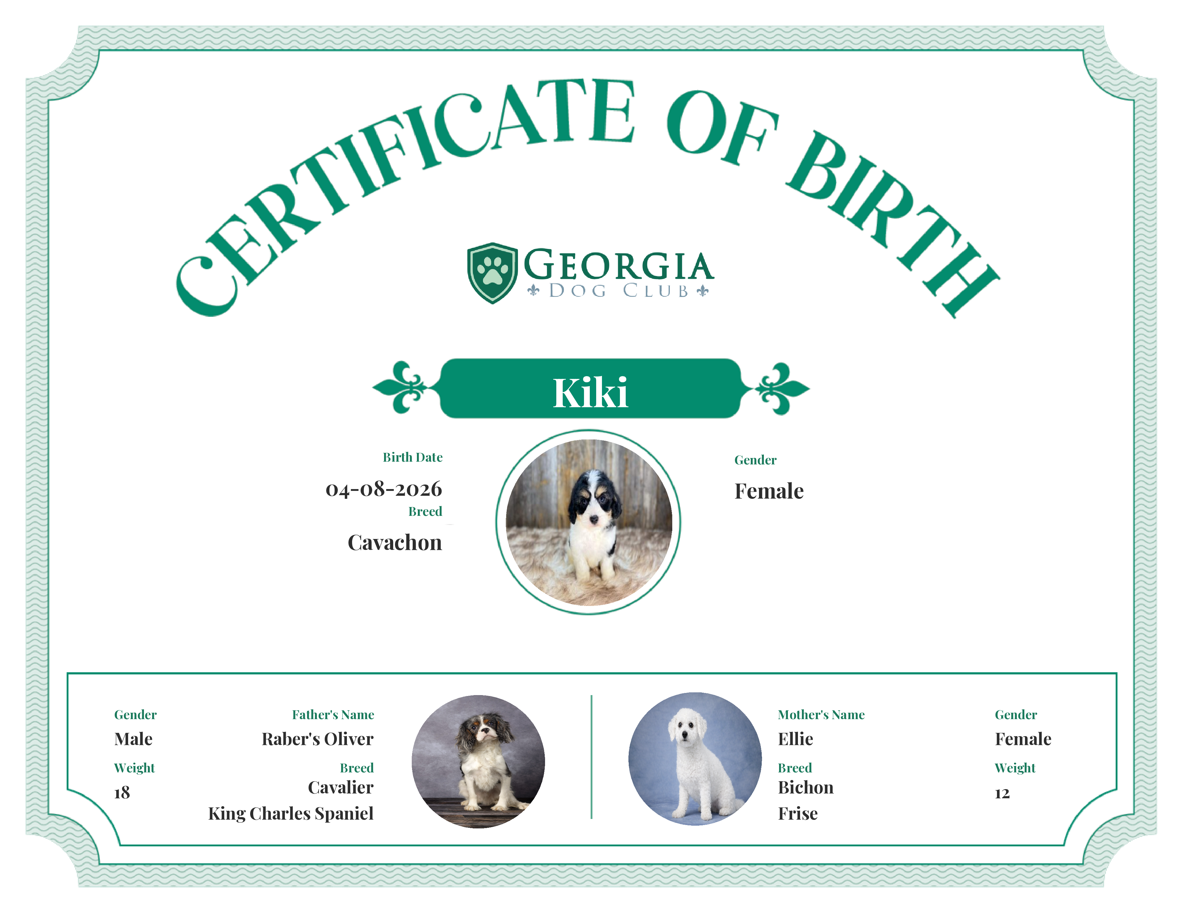 Kiki's Birth Certificate