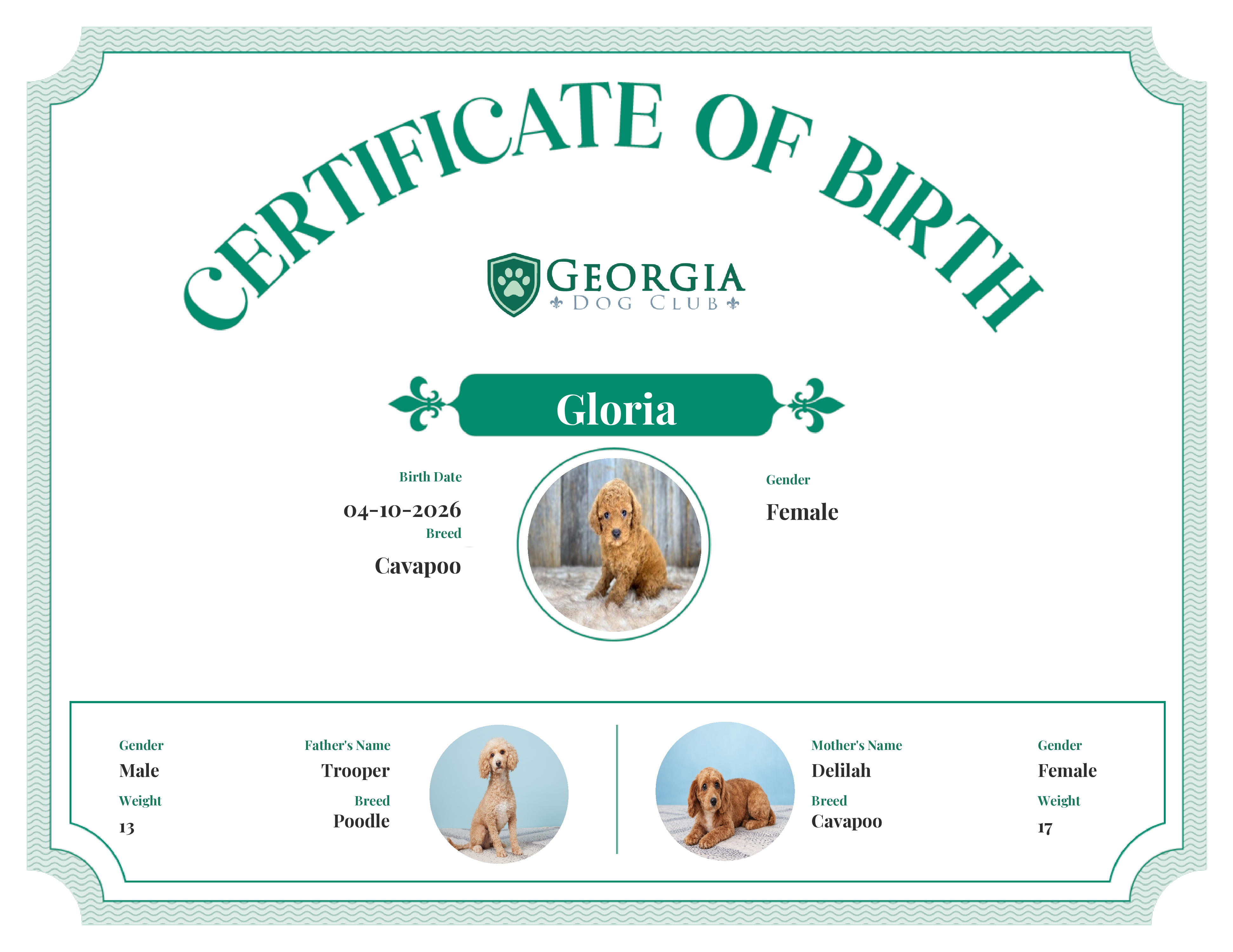 Gloria's Birth Certificate