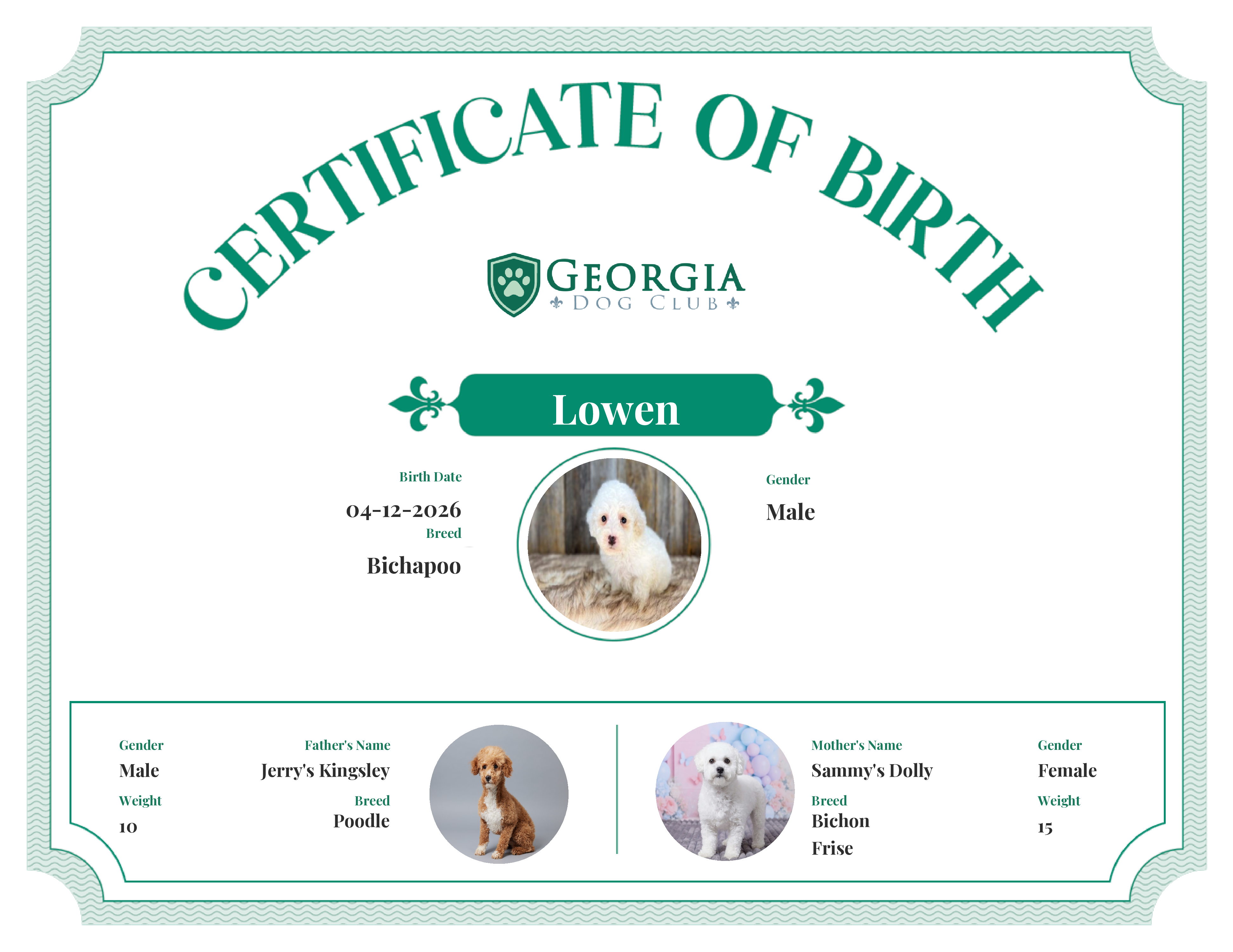 Lowen's Birth Certificate