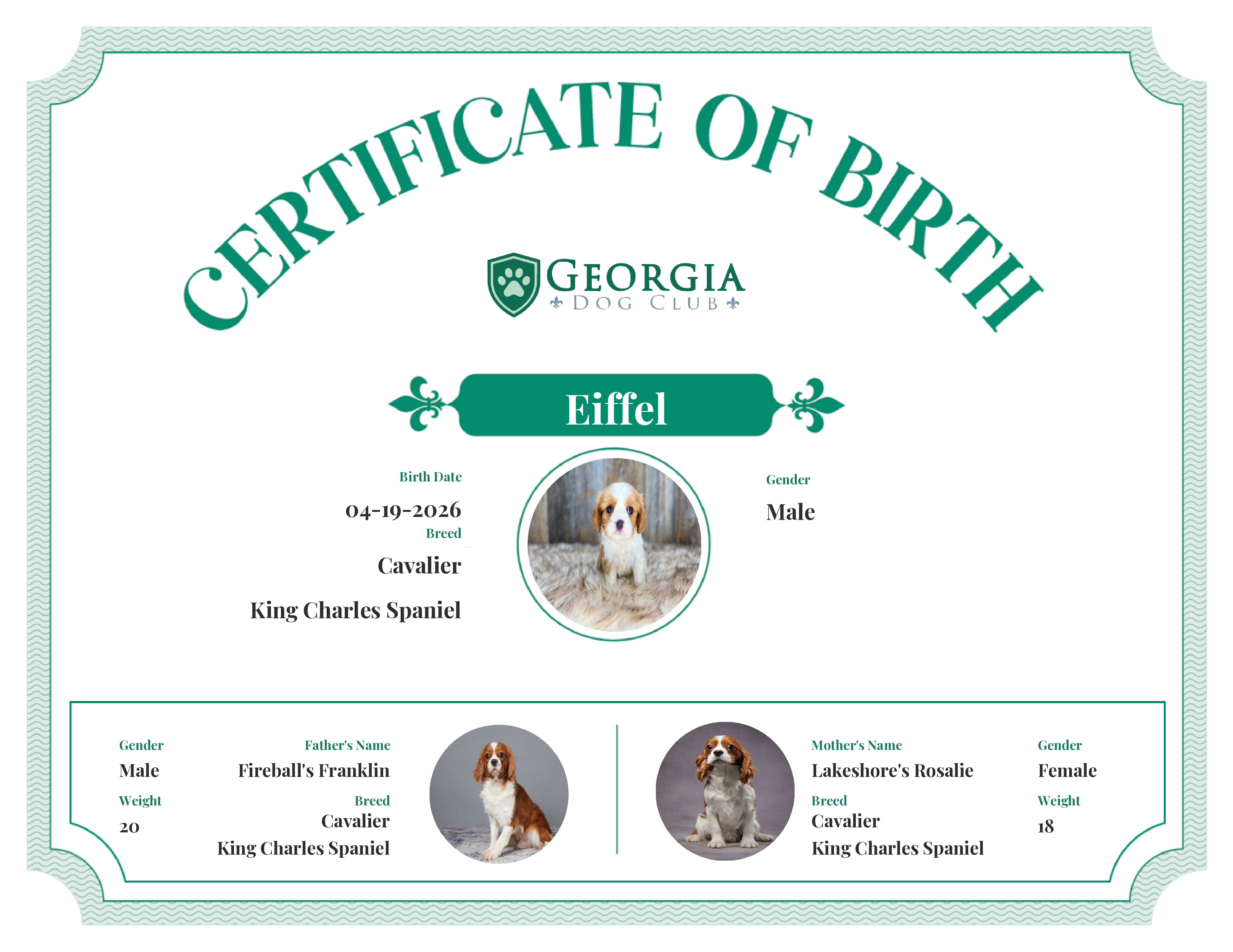 Eiffel's Birth Certificate