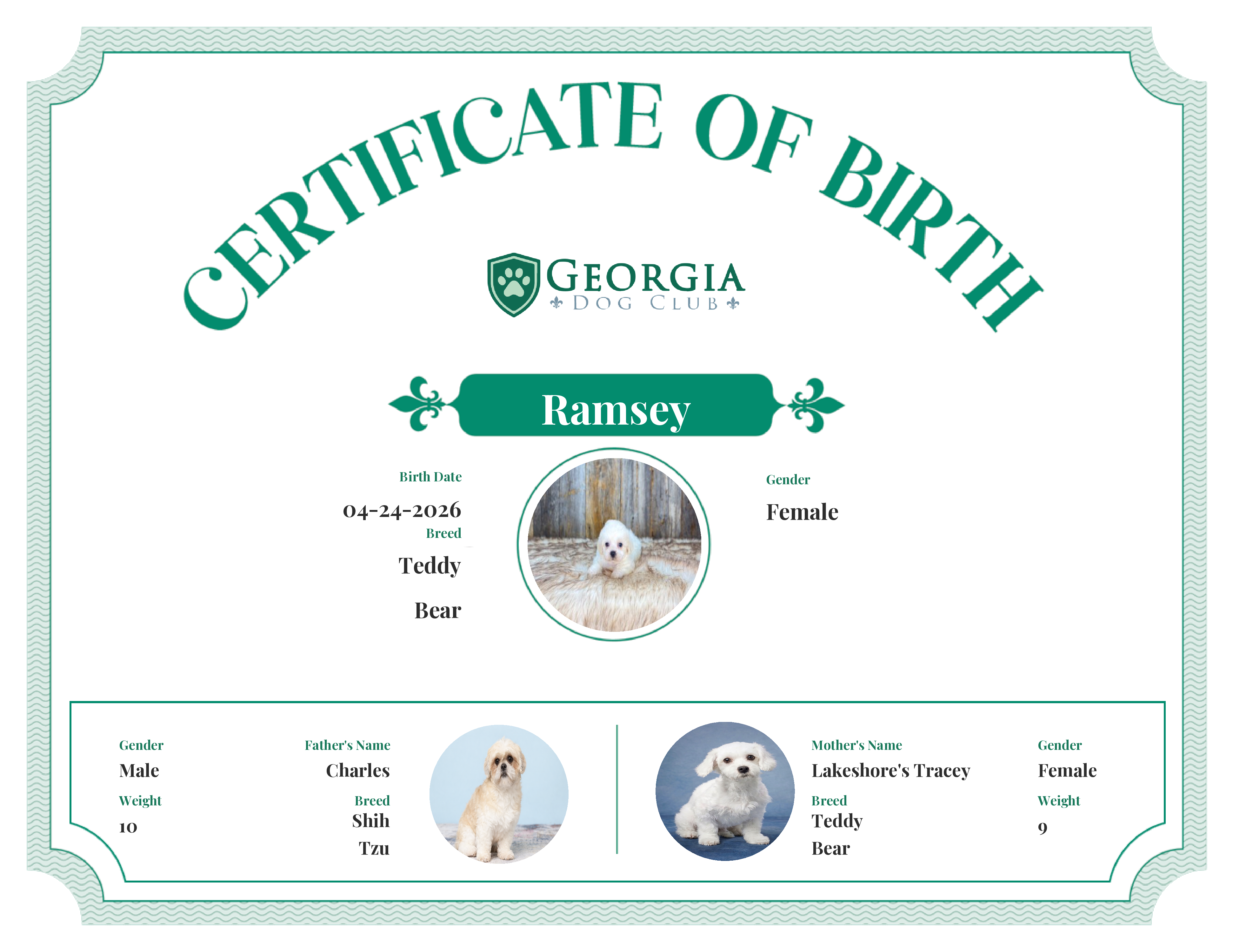 Ramsey's Birth Certificate