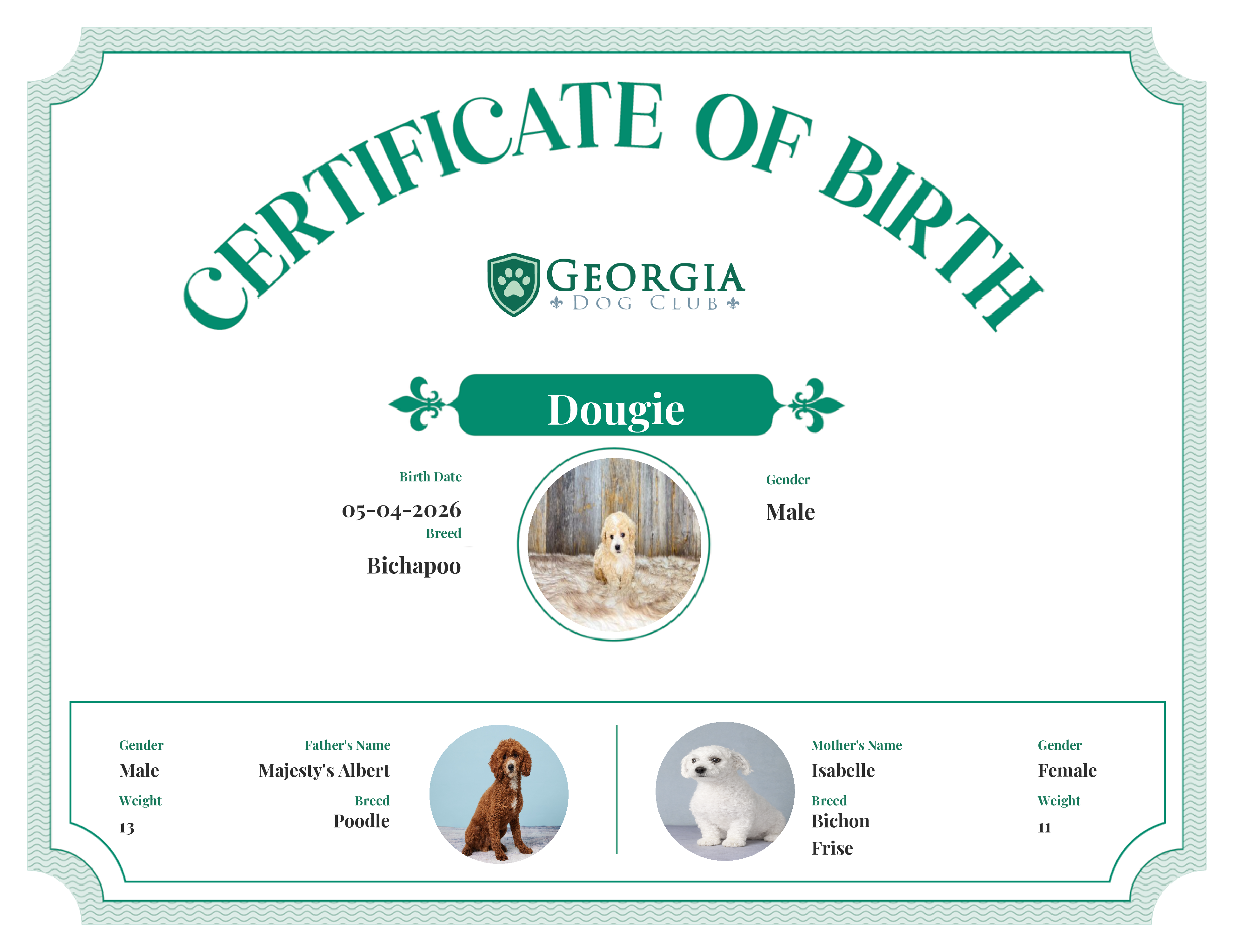 Dougie's Birth Certificate