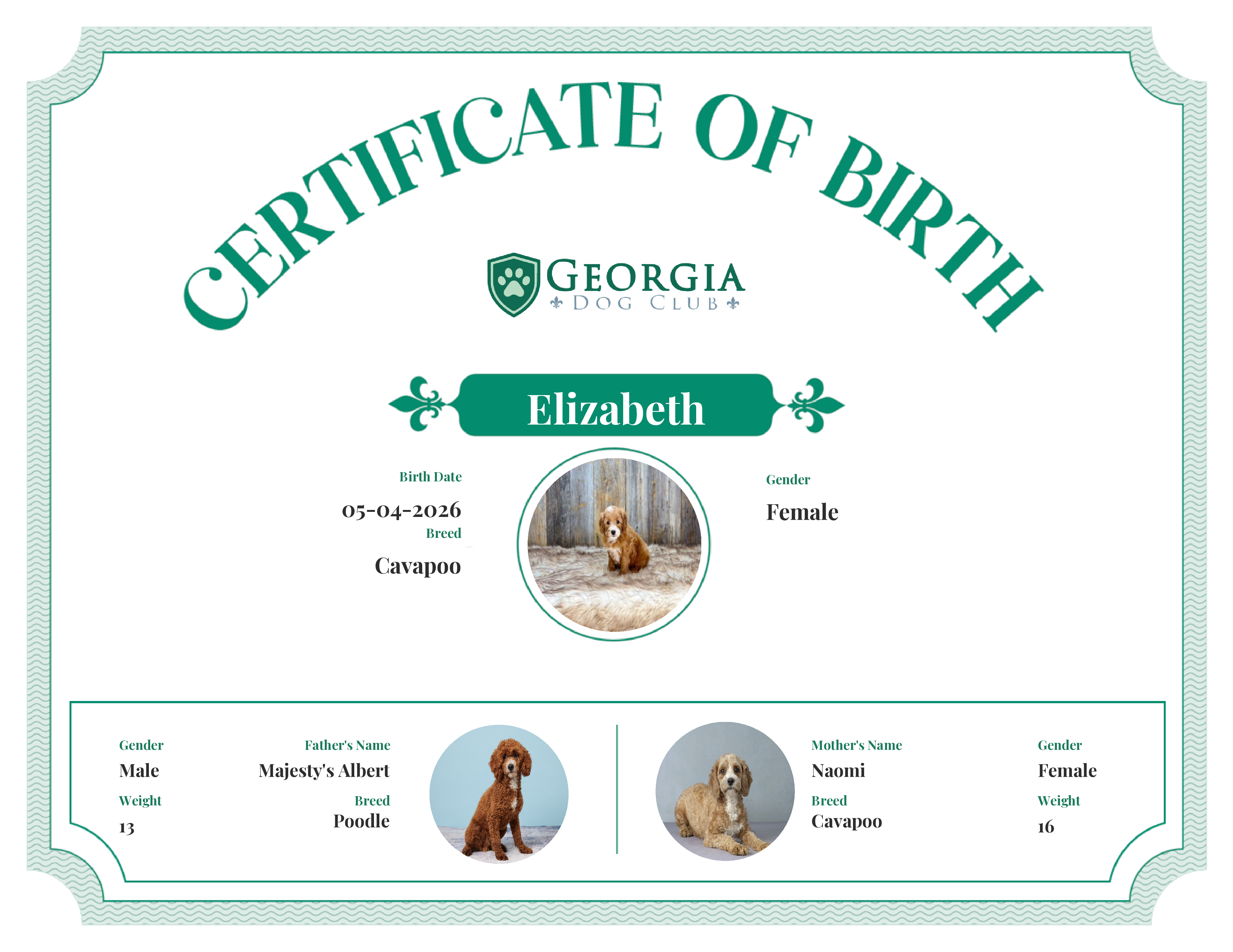 Elizabeth's Birth Certificate
