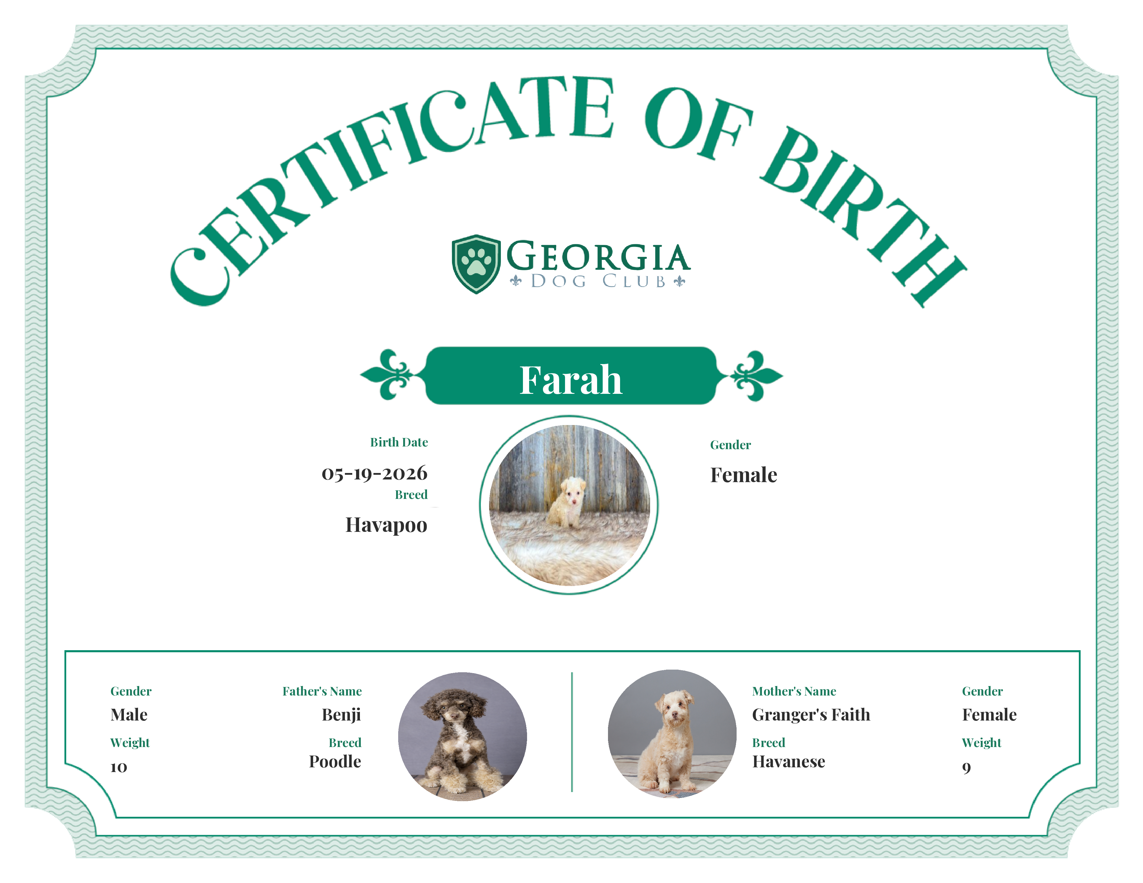 Farah's Birth Certificate