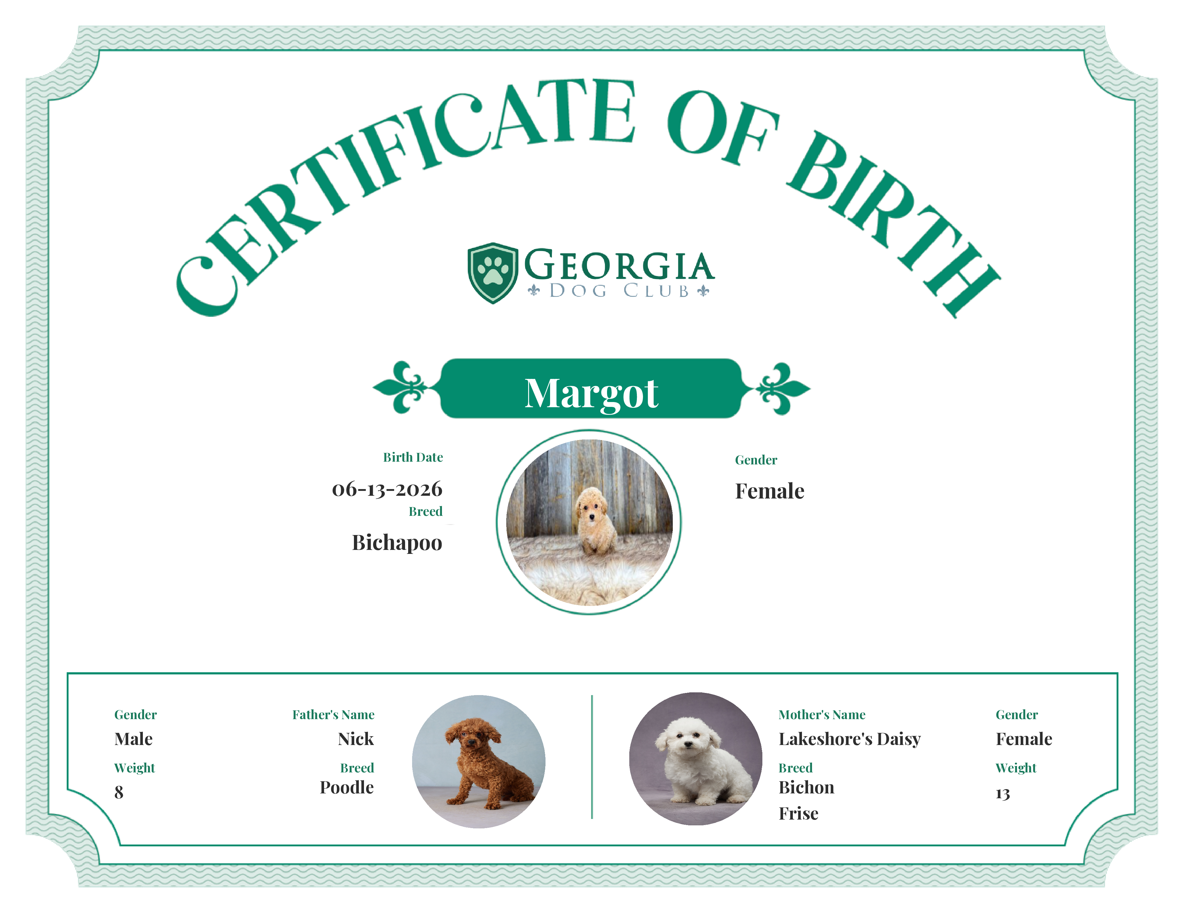 Margot's Birth Certificate