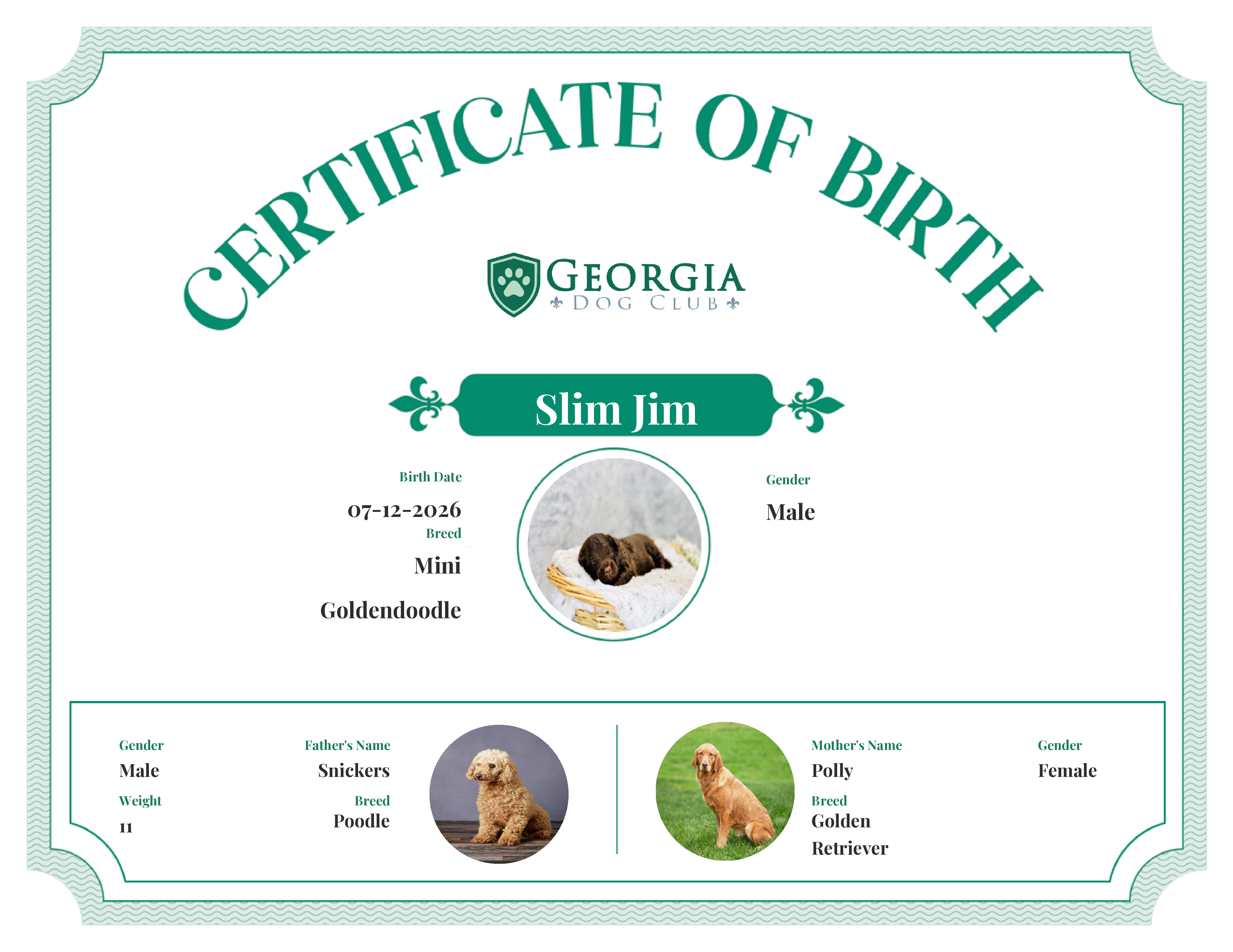 Slim Jim's Birth Certificate