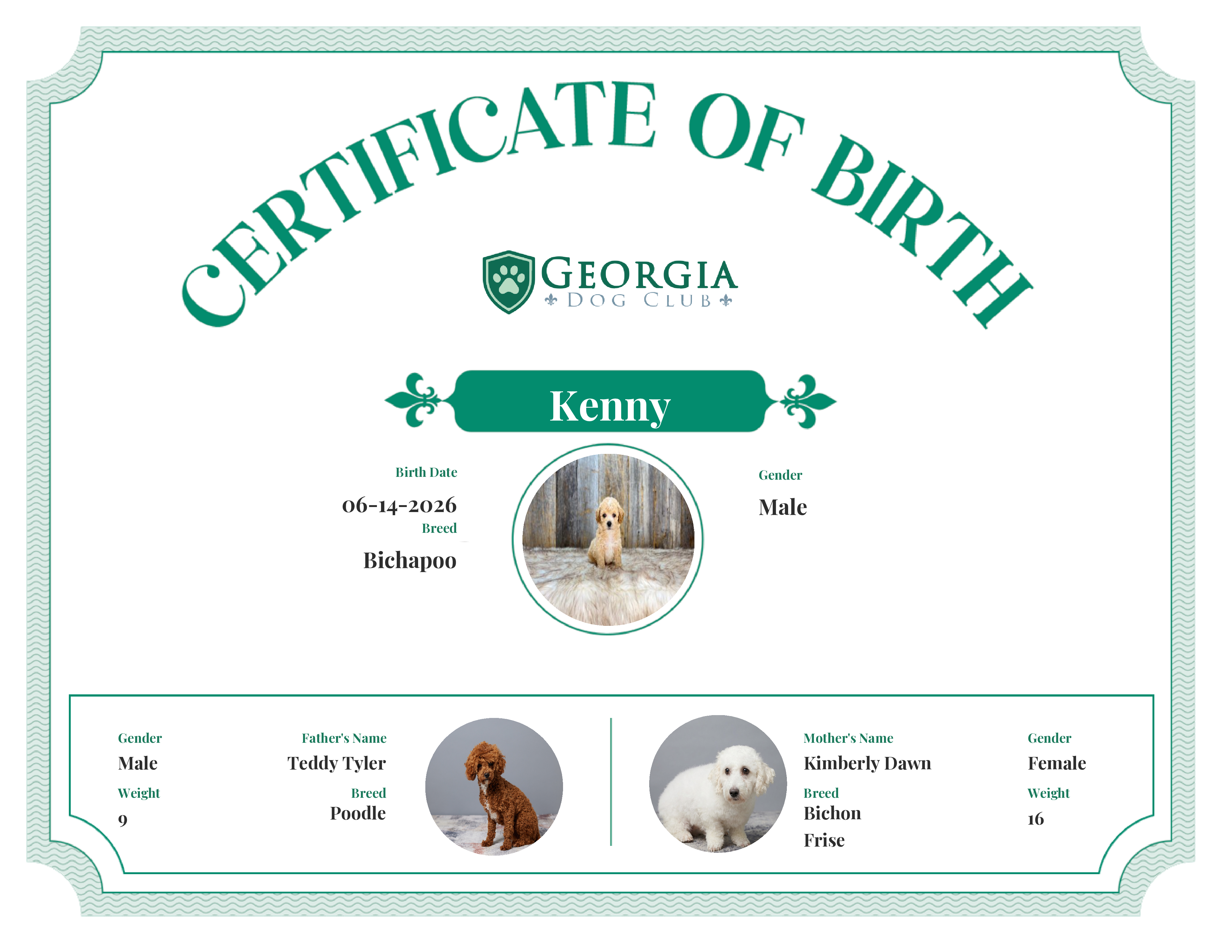 Kenny's Birth Certificate
