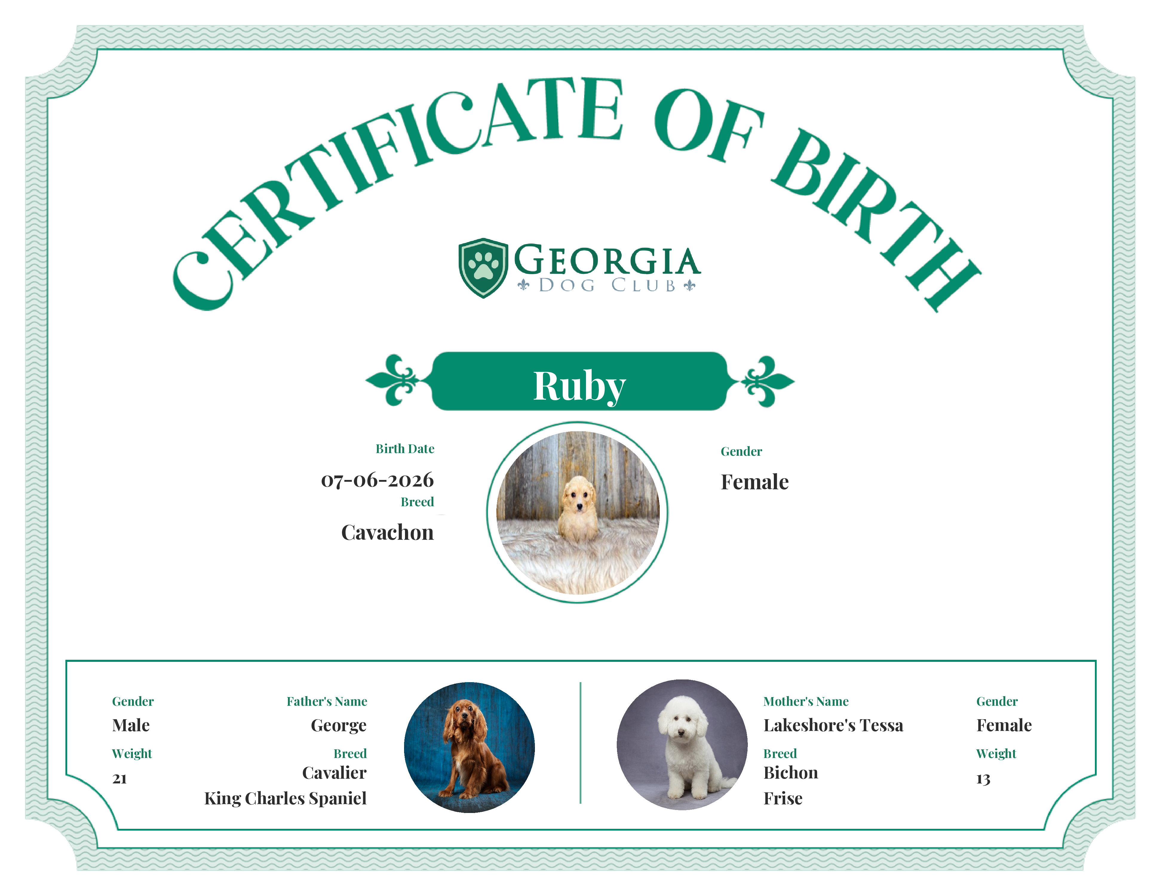 Ruby's Birth Certificate